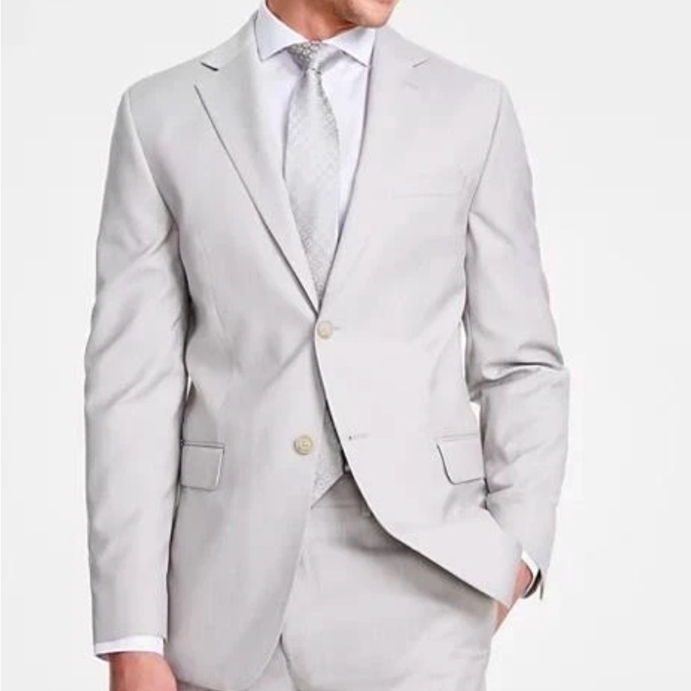 DKNY Men's Modern-Fit Natural Neat Suit Jacket Blazer Sport Coat 43 Reg